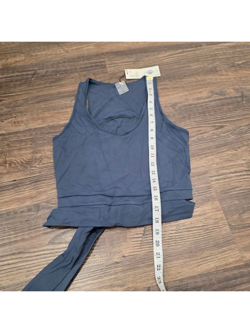 Calia Tie Wrap Tank Top M Blue Workout Athletic Crop NWT BodyBreeze - Picture 8 of 9